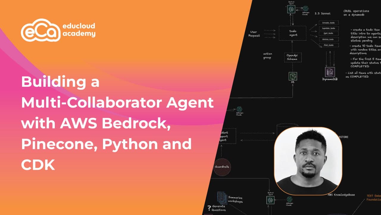 Building a Multi-Agent Generative AI application with AWS Bedrock,Pinecone,AWS CDK and Python